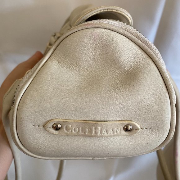Cole Haan White Leather Shoulder Bag - Picture 3 of 10